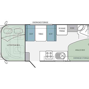 Serenity Conquest Large Motorhome – 4 Berth – layout