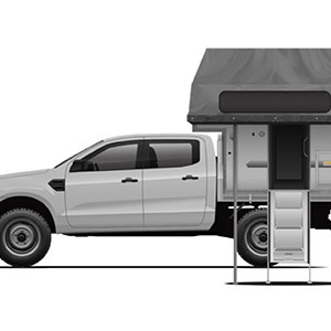 BB 4WD Campervan – 3-4 Berth-external-side-with-tent