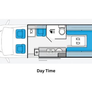 LGM Wanderer Motorhome – 2+1 Berth AU Interior Floor Plan Day LGM Wanderer Motorhome – 2+1 Berth AU Interior Floor Plan Day