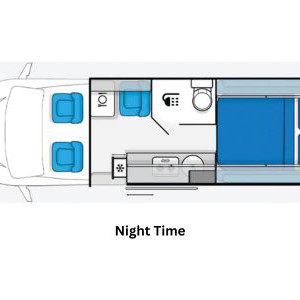 LGM Wanderer Motorhome – 2+1 Berth AU Interior Floor Plan Night LGM Wanderer Motorhome – 2+1 Berth AU Interior Floor Plan Night