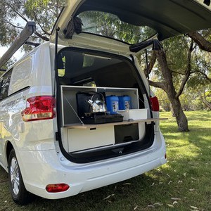 GC LDV Eco Campervan – 2 Berth Exterior Rear Kitchen Setup