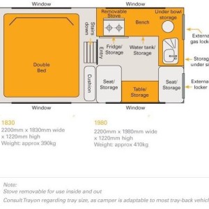 BB Extra Cab 4×4 – 2 Berth-floor-plan