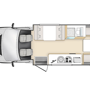 StarRV Polaris Nova Motorhome – 6 Berth- Floor Plan_Day