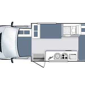 StarRV Polaris Nova Motorhome – 6 Berth- Floor Plan_Night