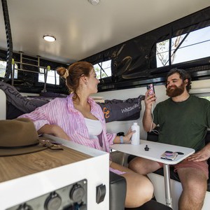 Britz Maverick 4wd 2 Berth AU Interior Dinette Table Seats