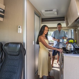 Apollo Euro Quest AU Couple Cooking behind Passenger Seats Apollo Euro Quest AU Couple Cooking behind Passenger Seats