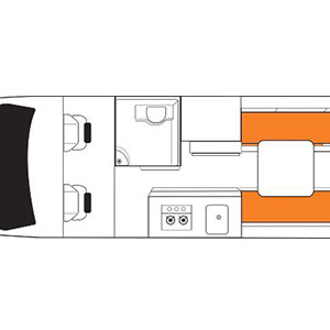 Britz Trailblazer Motorhome – 2 Berth_floorplan_day