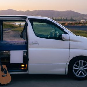 AW BD Campervan – 2 Berth AU Exterior Mountain View At Dusk