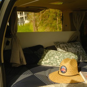 AW BD Campervan – 2 Berth AU Interior Rear Bed
