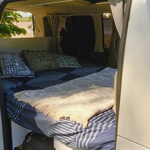 AW BD Campervan – 2 Berth AU Interior Rear Bed With View