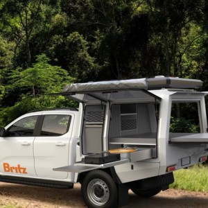 Britz Warrior 4WD – 4 Berth Cooking Indicative Render 2