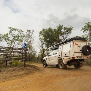 Britz Warrior 4wd 4 Berth AU Exterior Rear Side View