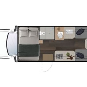 WA 4WD Motorhome – 2 Berth Layout