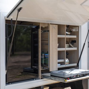Mighty 4WD Camper AU Open External Kitchen and Cooker