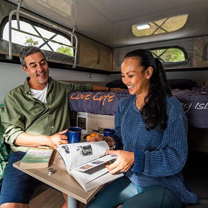 Mighty 4WD – 2 Berth AU Interior Dinette Table Seats 2 Mighty 4WD – 2 Berth AU Interior Dinette Table Seats 2