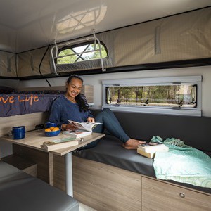 Mighty 4WD – 2 Berth AU Interior Dinette Table Seats Mighty 4WD – 2 Berth AU Interior Dinette Table Seats