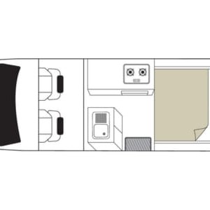 Mighty HiLite Motorhome – 2 Berth Layout 2