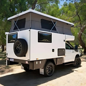 RS Luxury 4WD Hilux – 2 Berth Sleep Inside Back View