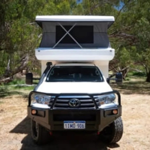 RS Luxury 4WD Hilux – 2 Berth Sleep Inside Front View