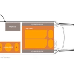 RS Luxury Hilux – 2 Berth Sleep Inside Layout 1
