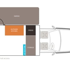 RS Luxury Hilux – 2 Berth Sleep Inside Layout 2
