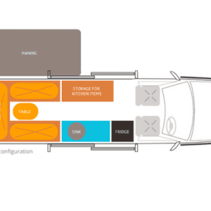 RS The Cruiser Campervan – 2 Berth Layout Day