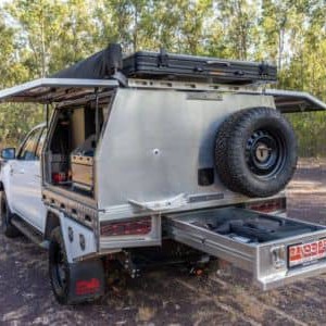 ADV Hilux 4WD – 2-5 Berth Exterior back view ADV Hilux 4WD – 2-5 Berth Exterior back view