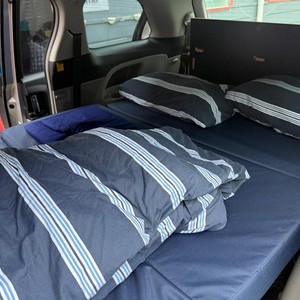 ER Low Top Campervan – 2 Berth AU Interior Double Bed Close View