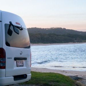 AW HP Campervan – 3 Berth AU Exterior Rear Beach View AW HP Campervan – 3 Berth AU Exterior Rear Beach View