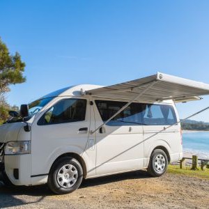 AW HP Campervan – 3 Berth AU Exterior Side View With Awning AW HP Campervan – 3 Berth AU Exterior Side View With Awning