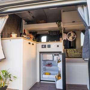 AW HP Campervan – 3 Berth AU Interior Kitchen And Fridge AW HP Campervan – 3 Berth AU Interior Kitchen And Fridge