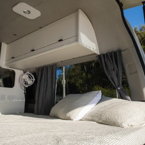 AW HP Campervan – 3 Berth AU Interior Rear Bed And Storage AW HP Campervan – 3 Berth AU Interior Rear Bed And Storage