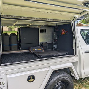 GC Toyota Hilux 4WD – 2-5 Berth AU rear canopy storage and sleeping area