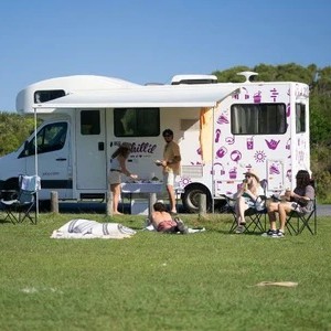 Jucy Chilld Big Kahuna 6 Berth AU Campsite Side View