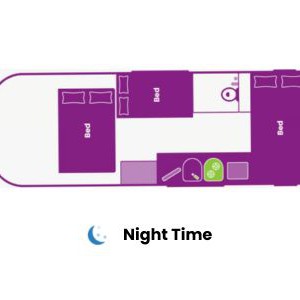 Jucy Chilld Big Kahuna 6 Berth AU Floorplan Night