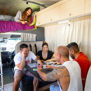 Jucy Chilld Big Kahuna 6 Berth AU Interior Dinette Table Seats 3