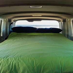 Jucy Chilld Malibu 2 Berth AU Rear Bed Green Bedding