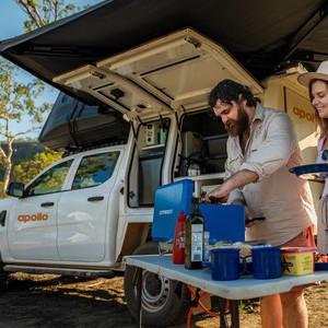Apollo Overland AU Couple Awning Cooking